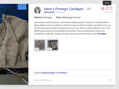 KnitWip - Wip/Post app design knitting photo app ui web app