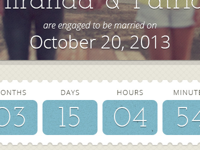 Engagement countdown pixel texture wordpress