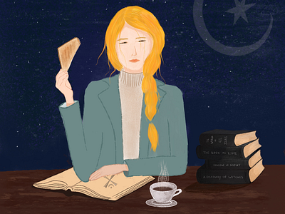 Diana Bishop - a Toast a discovery of witches all souls trilogy deborah harkness diana bishop digital illustration fan art goddess illustration witch