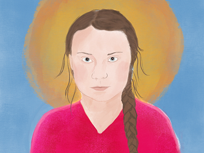 Greta Thunberg climate change climate crisis digital illustration greta thunberg illustration procrcreate procreate app