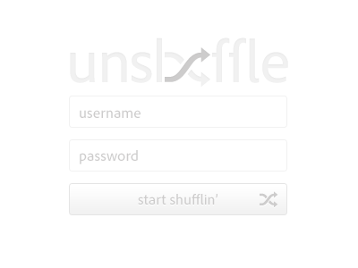 unshuffle sign in button sign in