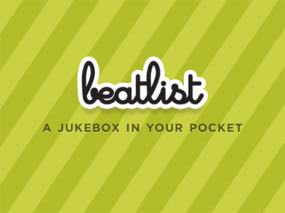 Splash page for a jukebox app logo mobile