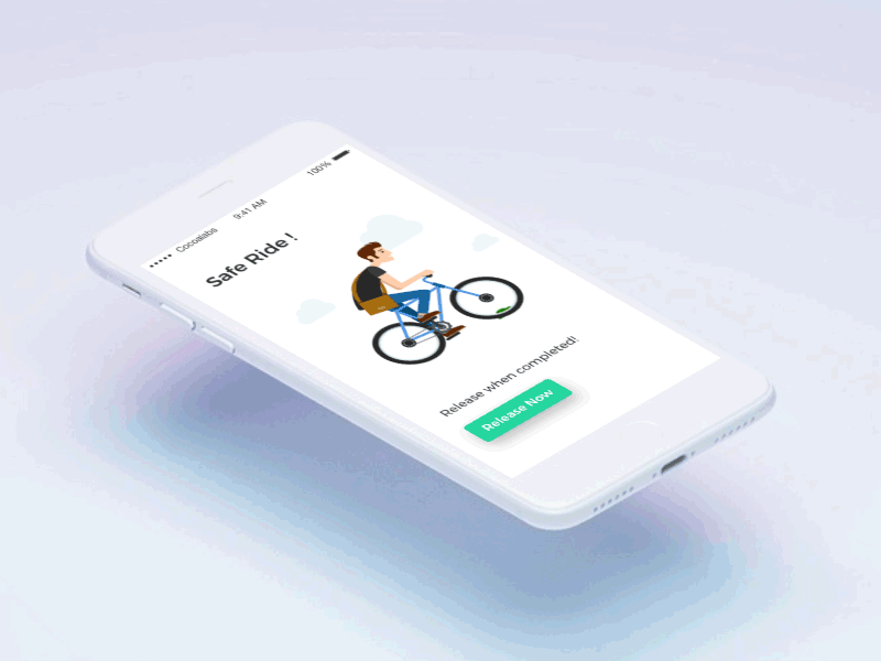 Take a ride for Cycle app after effects animation cycle sketch