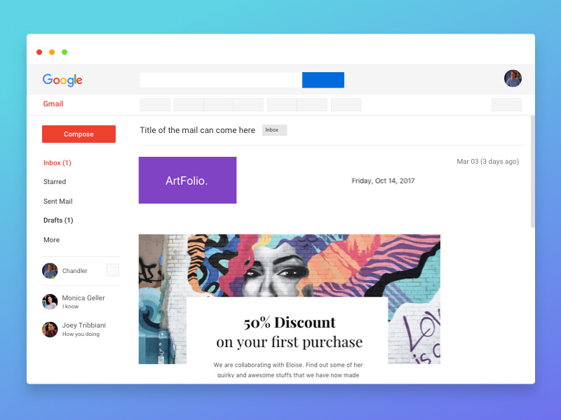 Download Gmail newsletter mockup (Sketch freebie) by Jinson Johny ...