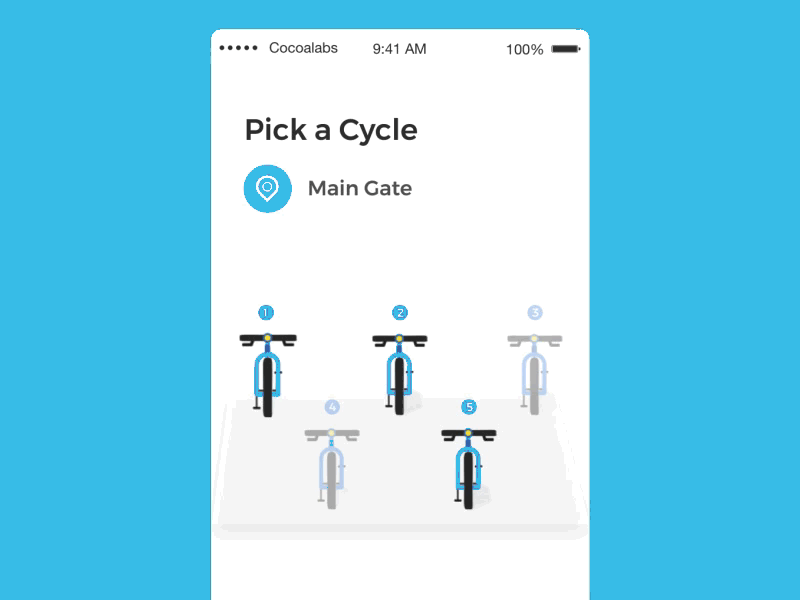 Pick the cycle in 3D | Cycloo app 3d blue cycle cycle app cycloo qr