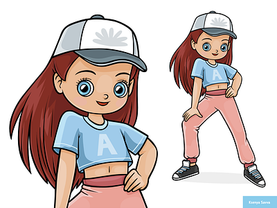 Cartoon hiphop dancer, teenage girl. Character design by Ksenya Savva on  Dribbble