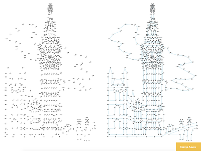 Dot-to-dot numbers game for adult. World landmarks. Big Ben