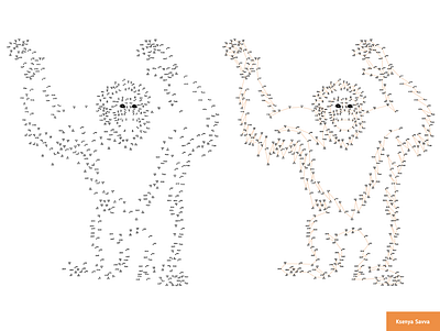 Dot-to-dot numbers game for adult. Orangutan activity adobe illustrator animal cartoon character children chimpanzee connect the dots design dot to dot education for adult for kids illustration monkey number numbers game orangutan vector zoo