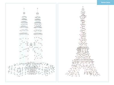 Dot To Dot Numbers Game For Adult Eiffel Tower Petronas Towers By Ksenya Savva On Dribbble