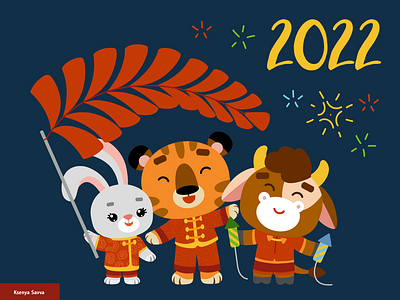 Cartoon Chinese New Year Characters