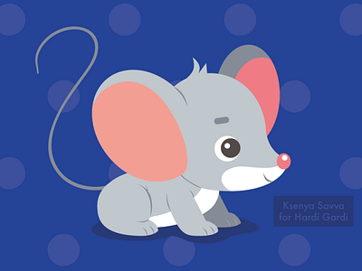 Mouse. Illustration for puzzle