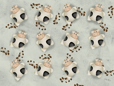 Cow Wallpaper design illustration procreate wallpaper