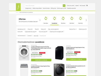E-Commerce Filter e commerce filter landing page product ui