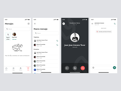 Message Call app appmobile call calling chat chats crypto design group list message mobile send sendmessage tabbar ui ux