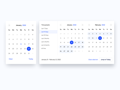 Date picker - components atomic design calendar calendar range component date picker components date picker range design system figma ui