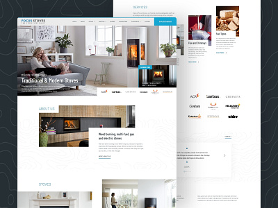 Specialist Stoves / Fireplace Store Website adobe xd business clean design fire fireplace graphic design homepage house landing page layout modern service shop store stove ui ux web design website