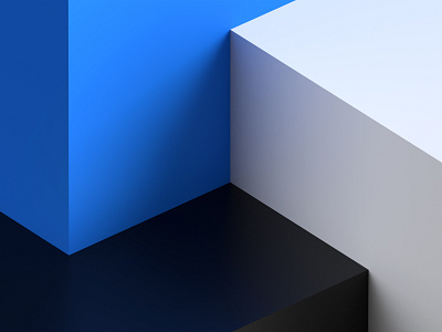 Abstract Cubes - 4K Wallpaper 3d abstract adobe adobedimension black blue blue and white cubes design dimension geometry graphic design wallpaper white