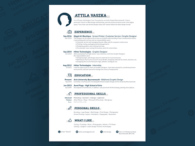 Personal Resume clean cv indesign minimal modern potentially free resume