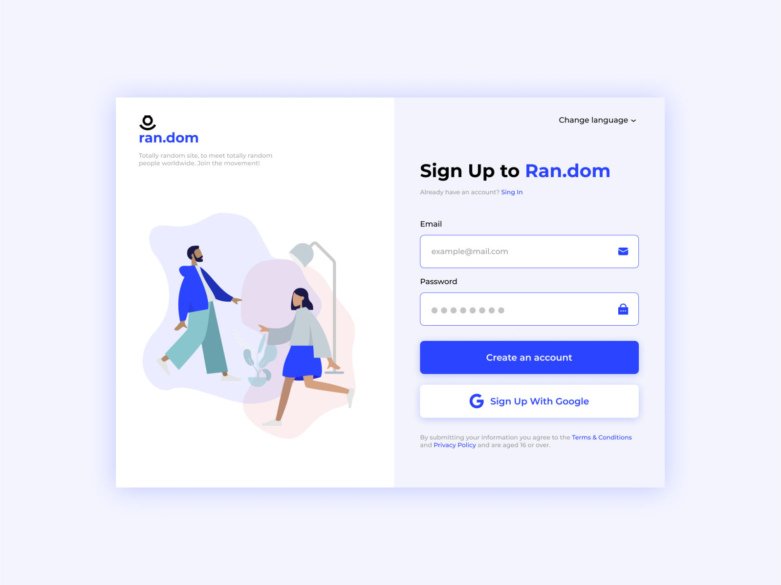 Sign Up Form UI Design by Stavros Mavrikis on Dribbble
