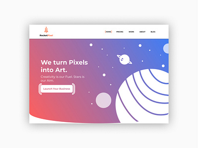 Above The fold Desktop Design Agency Page