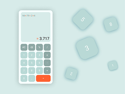 Calculator App UI Design app branding design graphic design illustration logo typography ui ux vector