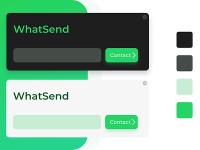 WhatSend - Browser Add-on UI applet card extension pop up ui uidesign