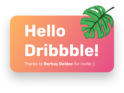 Hello Dribbble!