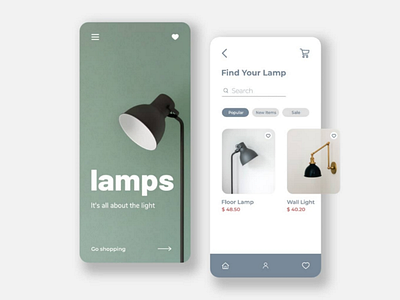 LAMPS | An app design remake using Adobe Xd