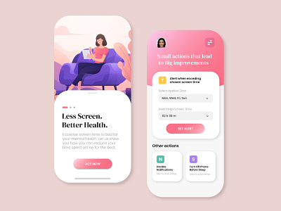 SCREEN TIME | App UI Concept adobexd appdesign ui ui design