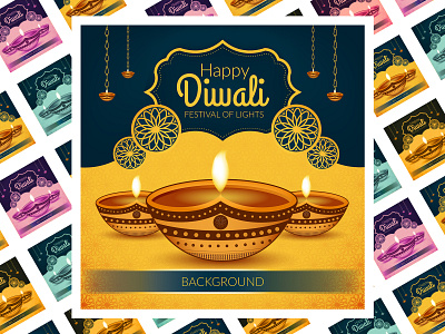 Happy Diwali Indian religious festival celebration background