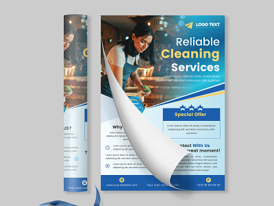 Cleaning Flyer Design a4 cleaning creative design flyer modern