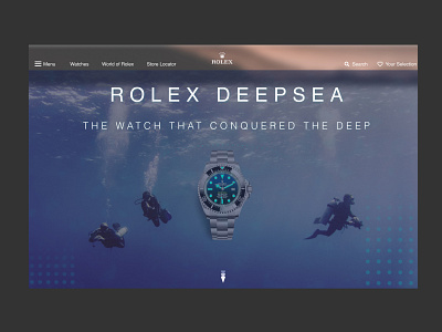 Rolex Deep Sea Landing Page (Dark Mode) dailyui design ux web