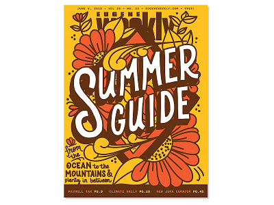 Summer Guide 2019 Cover cover art cover artwork cover design hand drawn hand lettering handlettering illustration