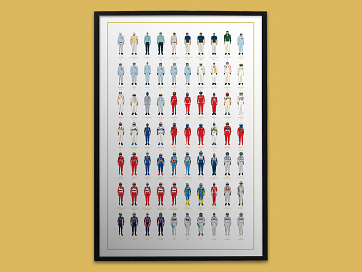 70 Years of Drivers World Champions Poster