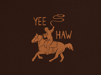 Yee Haw color graphic design horse illustration t shirt