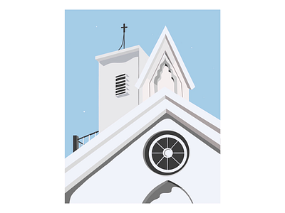 St. Peter’s Church church color illustration