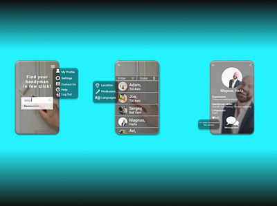 Handyman finder app app branding daily ui dailyui design figma minimal ui