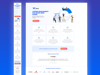 TORII LANDING PAGE sketch ui ux vector