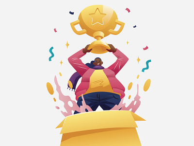 High Quality Product - Illustration character design graphic design graphicdesign graphics high quality product illustration product illustration trophy vector vector illustration winner