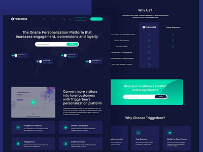 UI Design - Trigger Bee character logo ui ux website