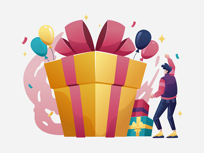 Giveaway - Illustration birthday celebration character design gifts giveaway giveaways graphic design graphicdesign graphics illustration presents prizes vector vector illustration
