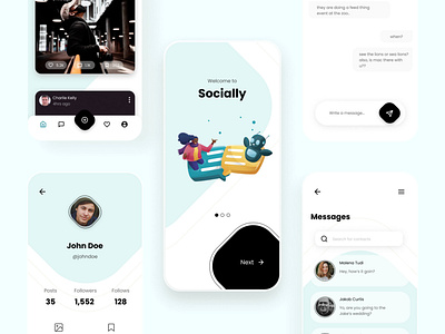 Socially - Free Social Media UI Kit