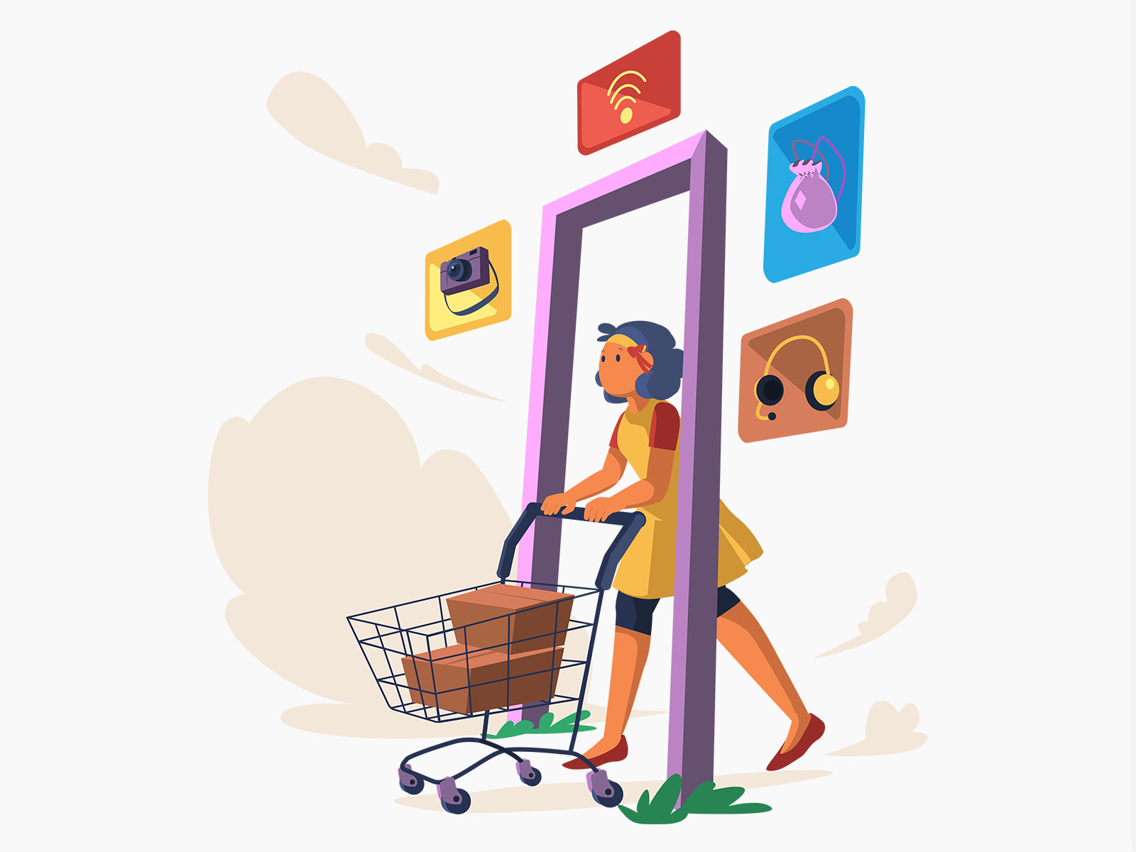 Online Shopping Illustration by Pixel True on Dribbble