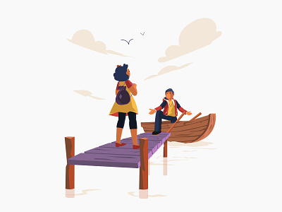 Onboarding - Illustration adventure animated animated illustration character design graphic design graphicdesign graphics illustration join join us onboarding onboarding illustration onboarding screen onboarding ui vector vector illustration welcome welcome page welcome screen