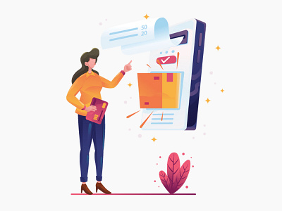 Checkout Illustration add to cart character checkout checkout flow checkout page checkout process design ecommerce ecommerce app ecommerce business ecommerce shop graphic design graphics illustration online shopping online store online store commerce vector vector illustration website