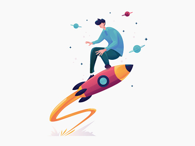 Growth - Illustration character design graphic design graphics grow growing growth growth hacking growth marketing illustration launch launch screen launcher launching rocket rocket launch rocketship vector vector illustration
