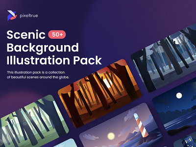 Scenic Background Illustration adventure background background design branding design graphics illustration ui ux vector illustration website