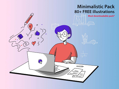 Blogging (Minimalistic) adventure animated character design ecommerce graphic design illustration technology vector vector illustration