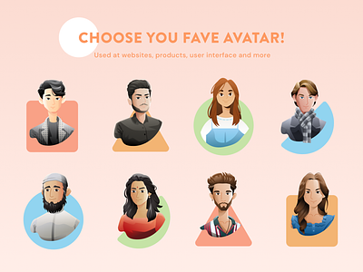 Choose your favorite avatar! avatar character custom illustration face free illustration illustration personality png vector