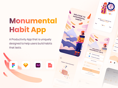 Monumental Habit App UI Kit